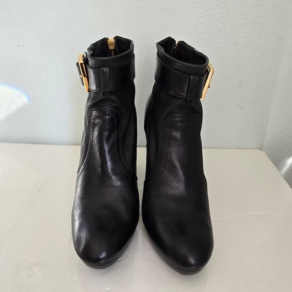 Tory Burch Melrose Ankle Boot Women's 8.5M Black Leather Classic Night Out - Picture 2 of 13